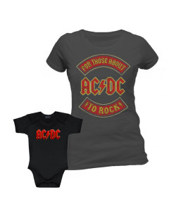 Duo-rocksæt | AC/DC Mors T-shirt & AC/DC-babybody